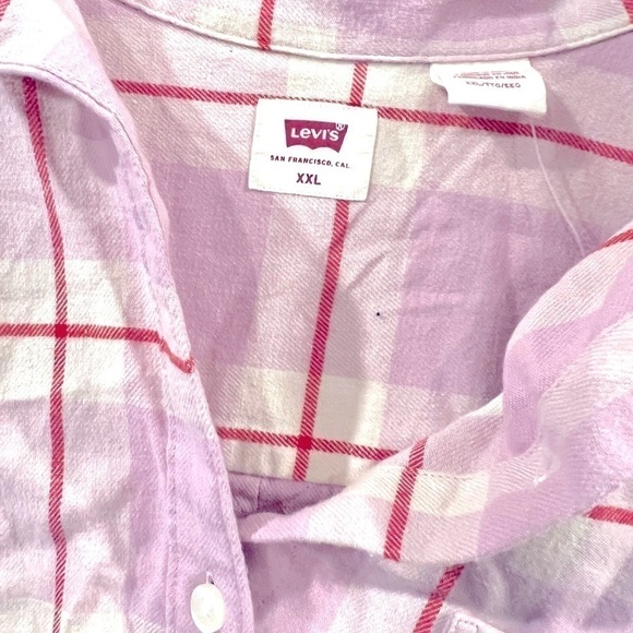 Levi’s Button-up Shirt Women's Levi's® Henri Flannel
LESLIE PLAID LILAC XXL - Picture 7 of 7